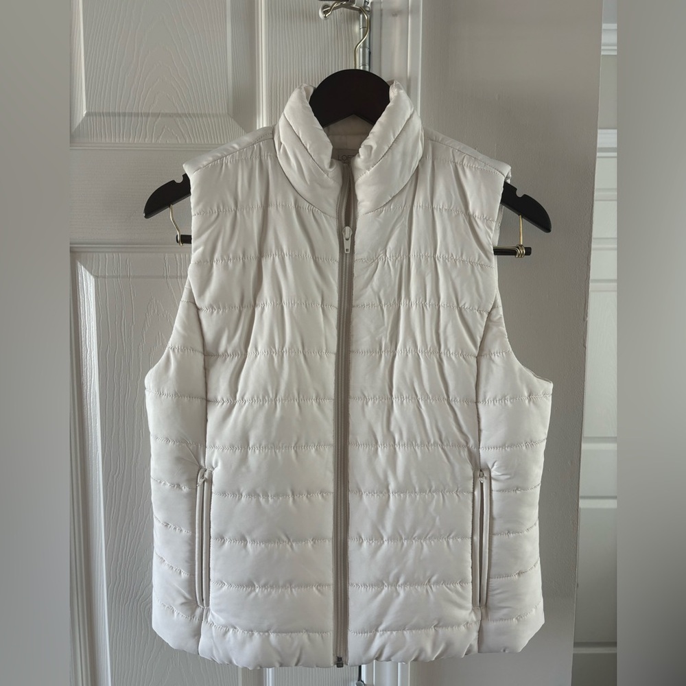 LOFT outlet ivory puffer vest